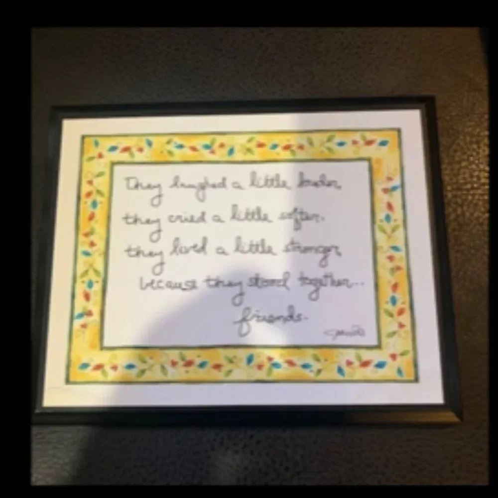 ‎Together as friends quote/sign/plaque EUC